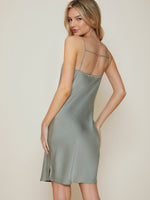DRAPED SLIP DRESS