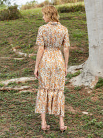 X Dr.kholoud Allover Floral Print Belted Shirt Dress