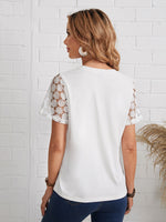 Guipure Lace Sleeve Top