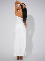 Chain Strappy Split Hem Cami Jumpsuit