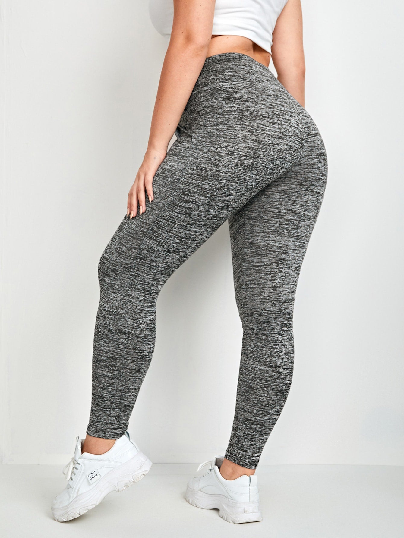Plus Marled Knit Leggings