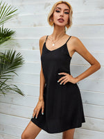 Backless Solid Cami Dress