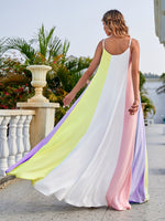 Color Block Maxi Cami Dress