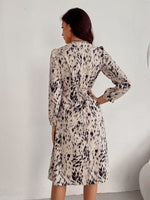 Allover Print Surplice Front Dress