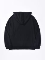 Feather Print Drawstring Hoodie