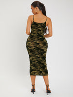 Camo Print Cami Bodycon Dress