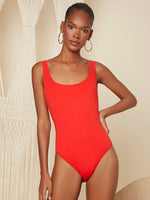 Solid Open Back Bodysuit
