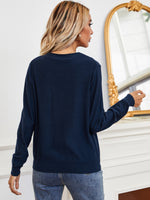 Solid Button Up V Neck Cardigan