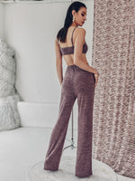 Marled Knit Ring Linked Cut Out Cami Jumpsuit