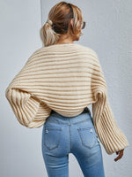 Open Front Ribbed Knit Super Crop Cardigan Without Camisole