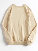 1pc Christmas Elk & Letter Graphic Pullover