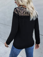 Lace Yoke Solid Tee