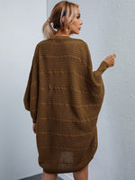 Batwing Sleeve Cable Knit Cardigan