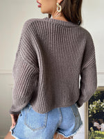 Drop Shoulder Crop Cardigan
