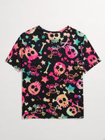 Skull And Star Print Tee