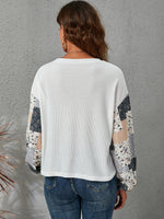 Paisley & Ditsy Floral Print Lantern Sleeve Tee