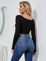 Contrast Lace Slim Fit Tee