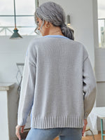 Color Block Pocket Front Cardigan