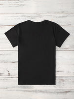 Pumpkin & Skeleton Hand Print Tee
