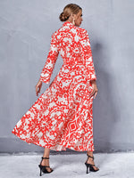 All Over Print Belted Shirt Dress