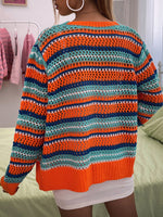Pointelle Knit Button Front Cardigan