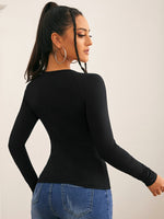 Solid Cut Out Fitted Tee