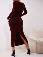 Cut Out Slit Back Bodycon Dress