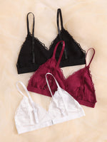 3pack Floral Lace Bra Set