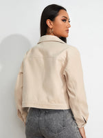 Flap Pocket Button Front Overcoat