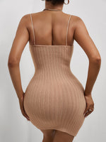 Ribbed Knit Cami Bodycon Dress