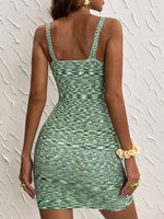 Marled Knit Slim Sweater Dress