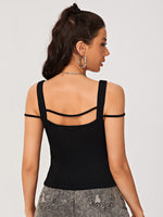 Strappy Solid Tank Top