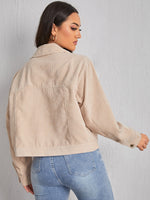 Flap Detail Corduroy Jacket