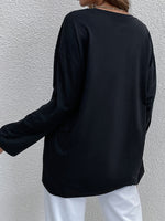 Drop Shoulder Letter Graphic Tee