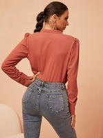 Puff Sleeve Surplice Front Bodysuit