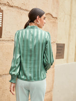 Tie Neck Satin Blouse