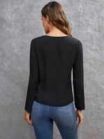 Polka Dot Sheer Mesh Insert Top