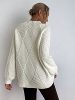 Stand Neck Raglan Sleeve Sweater