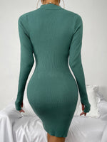 Thumb Holes Bodycon Sweater Dress