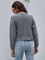 Drop Shoulder Marled Knit Cardigan