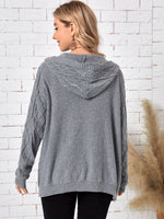 Pocket Patched Hooded Cardigan