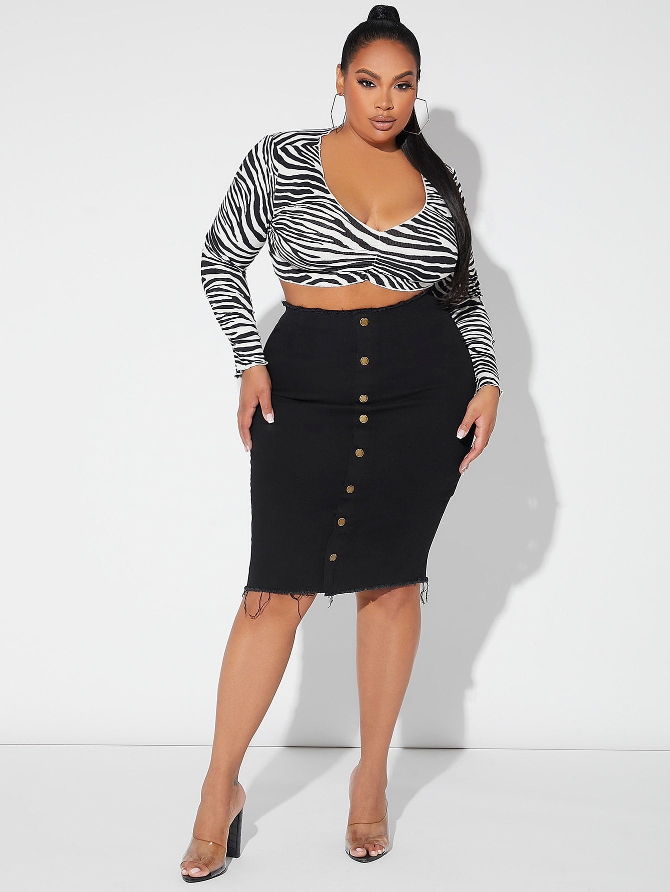 Plus Size Denim Skirts Wholesaler
