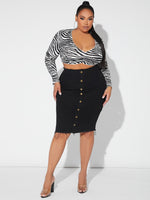 Plus Size Denim Skirts Wholesaler