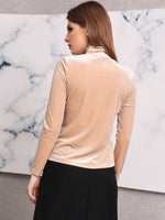 Solid Mock Neck Tee