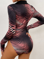 Zebra Striped Ombre Bodysuit
