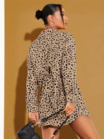 Dalmatian Print Drop Shoulder Shirt Dress