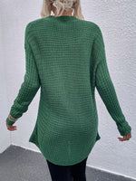Solid V Neck Sweater Without Belt
