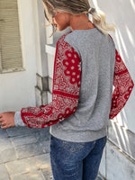 Paisley And Scarf Print Pullover