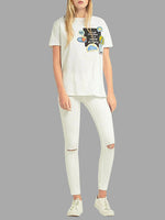 Wholesale Round Neck Short Sleeve White T-Shirt