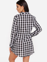 NEW FEELING Womens Grid Shirt Dresses